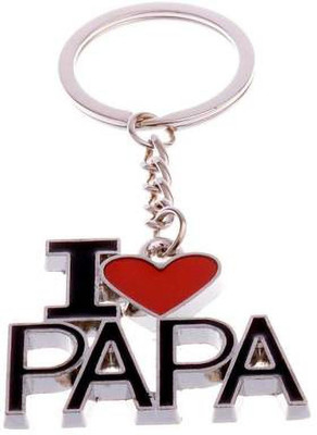 WHITE POPCORN I love Papa Metal Key Chain Key Chain