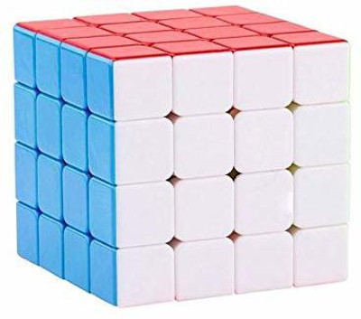 Kmc kidoz Stickerless Multi Coloured Magic Speed Cubes 4 by 4, 4x4 for Mind Exercise(1 Pieces)