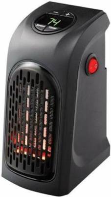 riventa Small Electric Handy Heater Compact Plug-In||The Wall Outlet Space Heater 400Watts Garage Bathroom Home Air Blower Mini Electric Portable Handy Heater Fan Room Heater (Black) Fan Room Heater Fan Room Heater