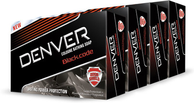 DENVER Black Code Soap (Pack Of 4)(4 x 125 g)