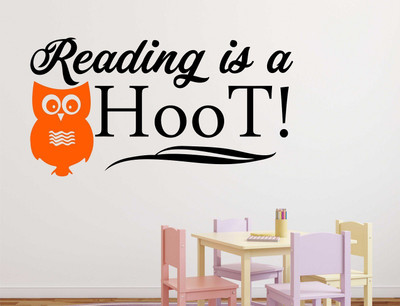 HAPPYSTICKY 60 cm Reading Is Too Hot Removable Sticker(Pack of 1)