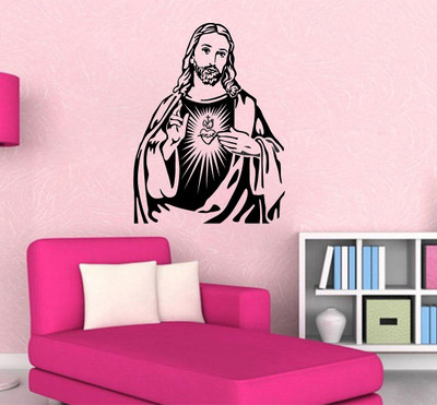 Wallzone 70 cm Jesus Removable Sticker(Pack of 1)