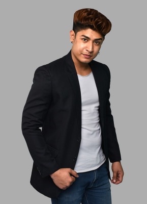 Darelooks Solid Single Breasted Casual Men Blazer(Blue)