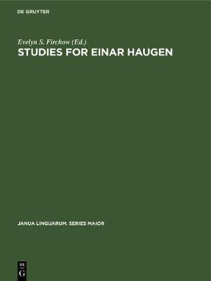 Studies for Einar Haugen(English, Hardcover, unknown)