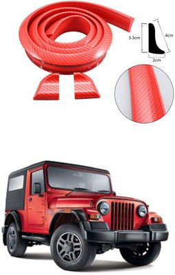 PECUNIA Plastic Car Bumper Guard(Red, Pack of 1, Mahindra, Thar)