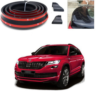 PECUNIA Plastic Car Bumper Guard(Black, Pack of 1, Skoda, Fabia)