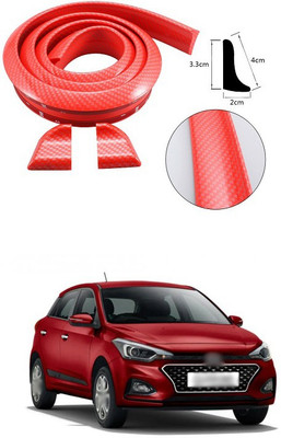 PECUNIA Plastic Car Bumper Guard(Red, Pack of 1, Hyundai, Elite i20)