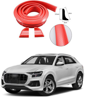 PECUNIA Plastic Car Bumper Guard(Red, Pack of 1, Audi, A6)