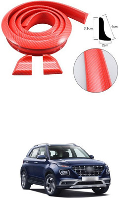 PECUNIA Plastic Car Bumper Guard(Red, Pack of 1, Hyundai, Tucson)