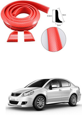 PECUNIA Plastic Car Bumper Guard(Red, Pack of 1, Maruti, SX4)