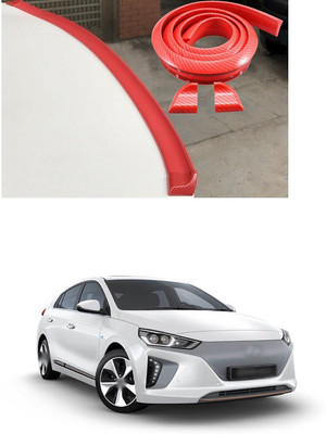 XZRTZ Plastic Car Bumper Guard(Red, Pack of 1, Hyundai, i10)