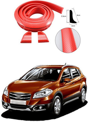 PECUNIA Plastic Car Bumper Guard(Red, Pack of 1, Maruti, A-Star)