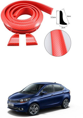 PECUNIA Plastic Car Bumper Guard(Red, Pack of 1, Tata, Tigor)