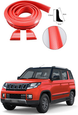PECUNIA Plastic Car Bumper Guard(Red, Pack of 1, Mahindra, TUV-300)