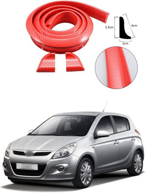 PECUNIA Plastic Car Bumper Guard(Red, Pack of 1, Hyundai, i20)