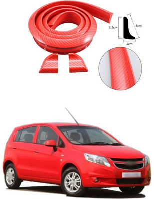 PECUNIA Plastic Car Bumper Guard(Red, Pack of 1, Chevrolet, UVA)