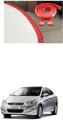 XZRTZ Plastic Car Bumper Guard(Red, Pack of 1, Hyundai, Accent)