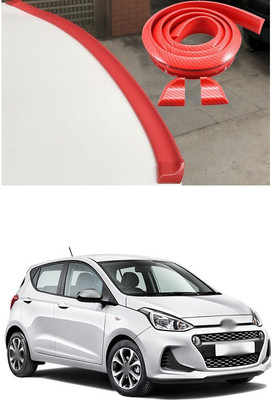 XZRTZ Plastic Car Bumper Guard(Red, Pack of 1, Hyundai, i10)