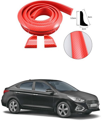 PECUNIA Plastic Car Bumper Guard(Red, Pack of 1, Hyundai, Verna)