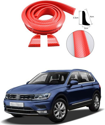 PECUNIA Plastic Car Bumper Guard(Red, Pack of 1, Volkswagen, Polo)