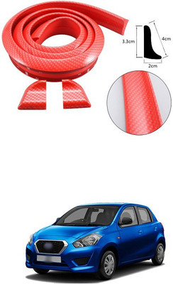 PECUNIA Plastic Car Bumper Guard(Red, Pack of 1, Datsun, Go)
