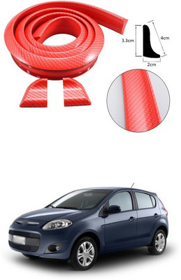 PECUNIA Plastic Car Bumper Guard(Red, Pack of 1, Fiat, Palio)