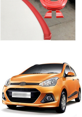 XZRTZ Plastic Car Bumper Guard(Red, Pack of 1, Hyundai, i10)