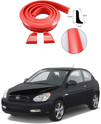 PECUNIA Plastic Car Bumper Guard(Red, Pack of 1, Hyundai, Accent)