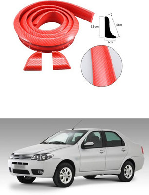 PECUNIA Plastic Car Bumper Guard(Red, Pack of 1, Fiat, Siena)