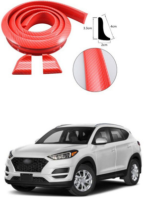 PECUNIA Plastic Car Bumper Guard(Red, Pack of 1, Hyundai, Tucson)