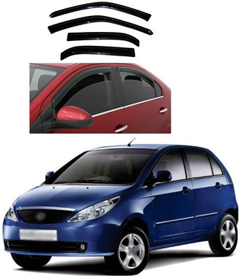 PECUNIA Tape on Matte Black Window Visor(Black Set of 4)
