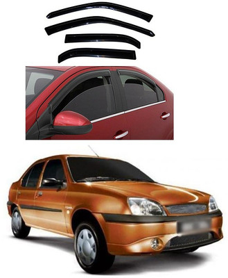PECUNIA Tape on Matte Black Window Visor(Black Set of 4)