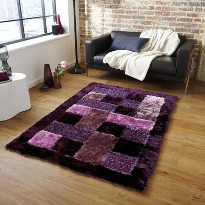 shopgallery Purple Polyester Runner(2 ft,  X 4 ft, Rectangle)