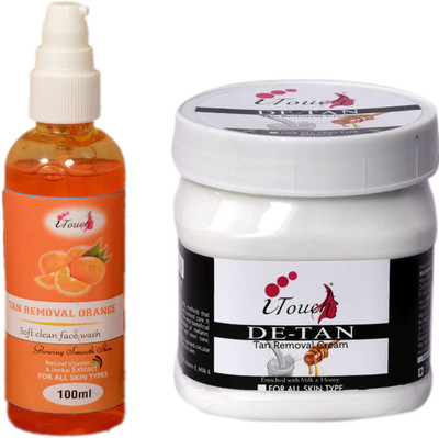 I TOUCH HERBAL TAN REMOVAL ORANGE FACE WASH 100 ML(2 Items in the set)