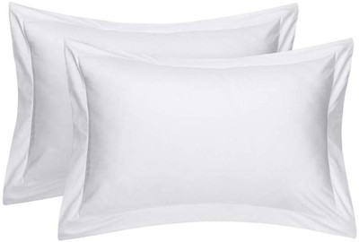 Harshita Creation Cotton Pillows Cover(Pack of 2, 70 cm*40 cm, White)