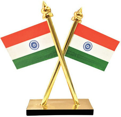 OgCombo Car Dashboard Indian National Flag Rectangle Car Dashboard Flag(Cotton)