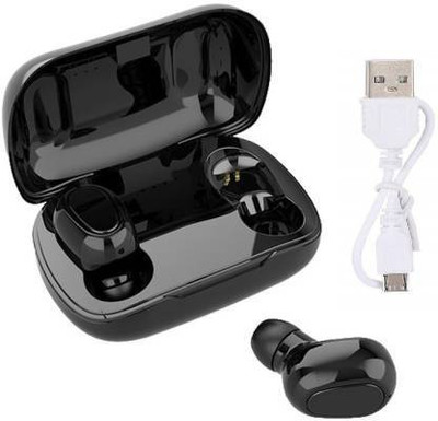 NKL L1 Wireless Earbud Bluetooth 5.0 and Portable Charging Case Bluetooth(Black, True Wireless)