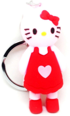 Arkanum ARK1093 Cute Fancy Kitty Cat Girl Rubber Keychain Key Chain