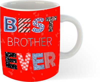 Kinoki Raksha Bandhan Best Brother Ever Ceramic Coffee for Rakhi, Gift and Self use Ceramic Coffee Mug(310 ml)