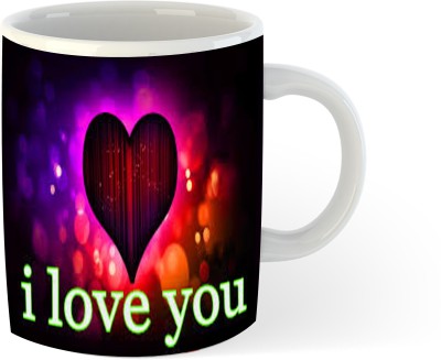 Kinoki I Love U Ceramic Coffee for Gift and Self use Ceramic Coffee Mug(310 ml)