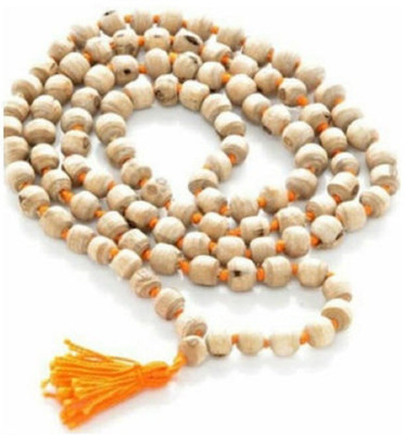 Saptraag 5 pc 108 beads Tulsi Kanthi Mala Holy Basil Rosary Mala for Pooja Chanting Wearing Bead Wood Chain