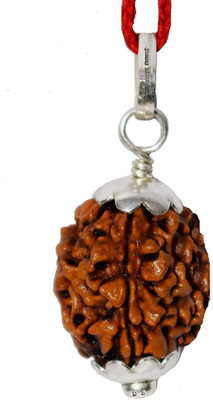 Divya Shakti Three Face / 3 mukhi Nepali Rudraksha Silver Pendant ( 20 M.M ) Silver Metal Pendant