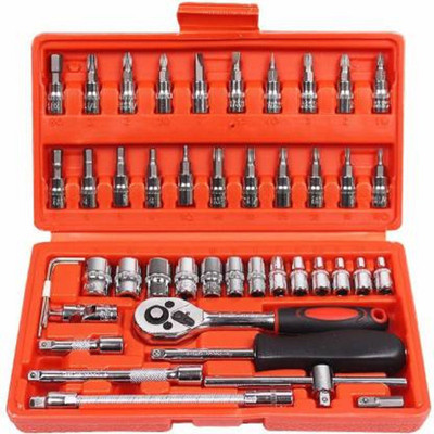 Solinc High Quality 46pcs 1/4-Inch Socket Set Socket Set(Pack of 46)