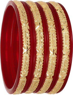 JOYERIA FASHIONS Plastic Gold-plated Bangle Set(Pack of 4)