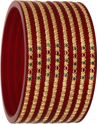 Barffy collections Plastic Gold-plated Bangle Set(Pack of 8)