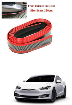 PECUNIA Plastic Car Bumper Guard(Black, Red, Pack of 1, Tata, Tiago)