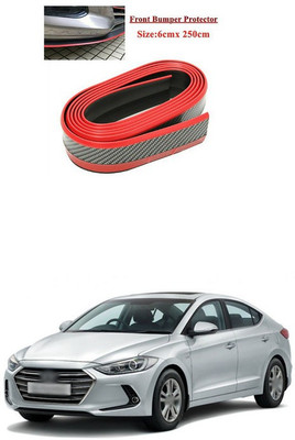 PECUNIA Plastic Car Bumper Guard(Black, Red, Pack of 1, Hyundai, Elantra)