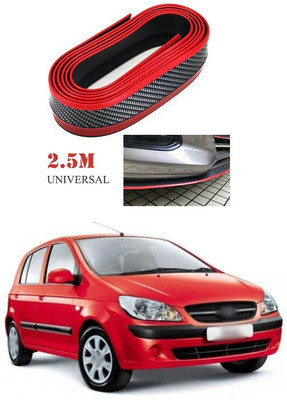 XZRTZ Plastic Car Bumper Guard(Black, Red, Pack of 1, Hyundai, Getz)