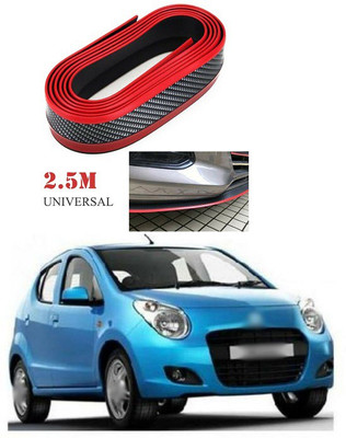 XZRTZ Plastic Car Bumper Guard(Black, Red, Pack of 1, Maruti, A-Star)