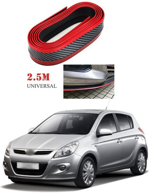 XZRTZ Plastic Car Bumper Guard(Black, Red, Pack of 1, Hyundai, i20)